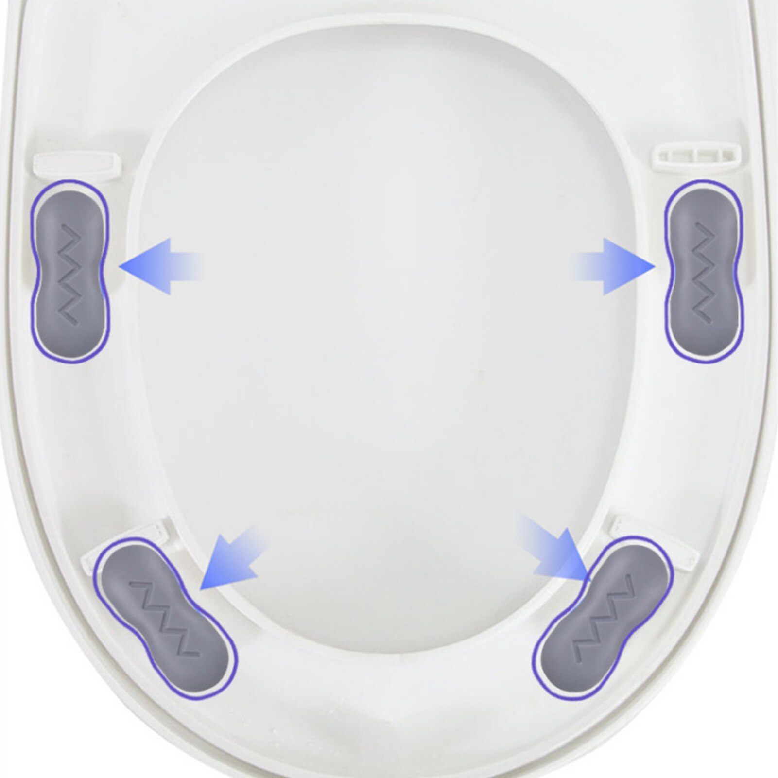 Topes de asiento de inodoro, separadores de tapa de inodoro, autoadhesivos, protección, accesorio de bidé