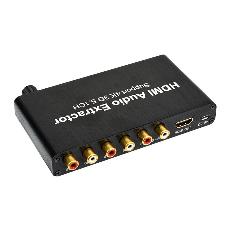 4k 5.1ch hdmi audio extractor decode coaxial to rca  ac3/ dst  to 5.1 forstærker analog converter til  ps4 dvd afspiller hdtv