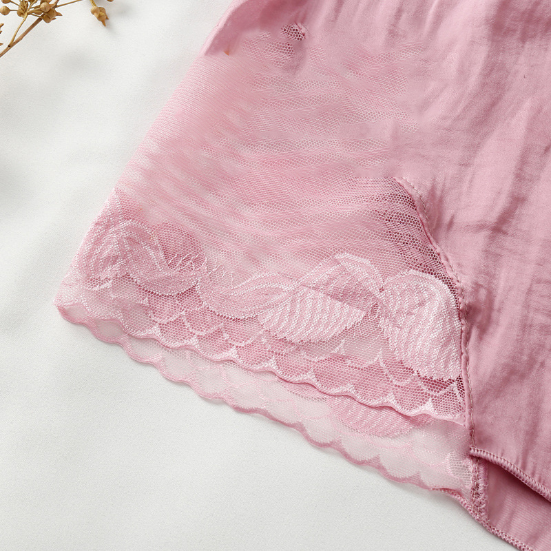 Summer Plus Size Short Sleep Bottoms Women Safety Shorts Satin Lace Shorts High Waist Short Sex Pants ouc122