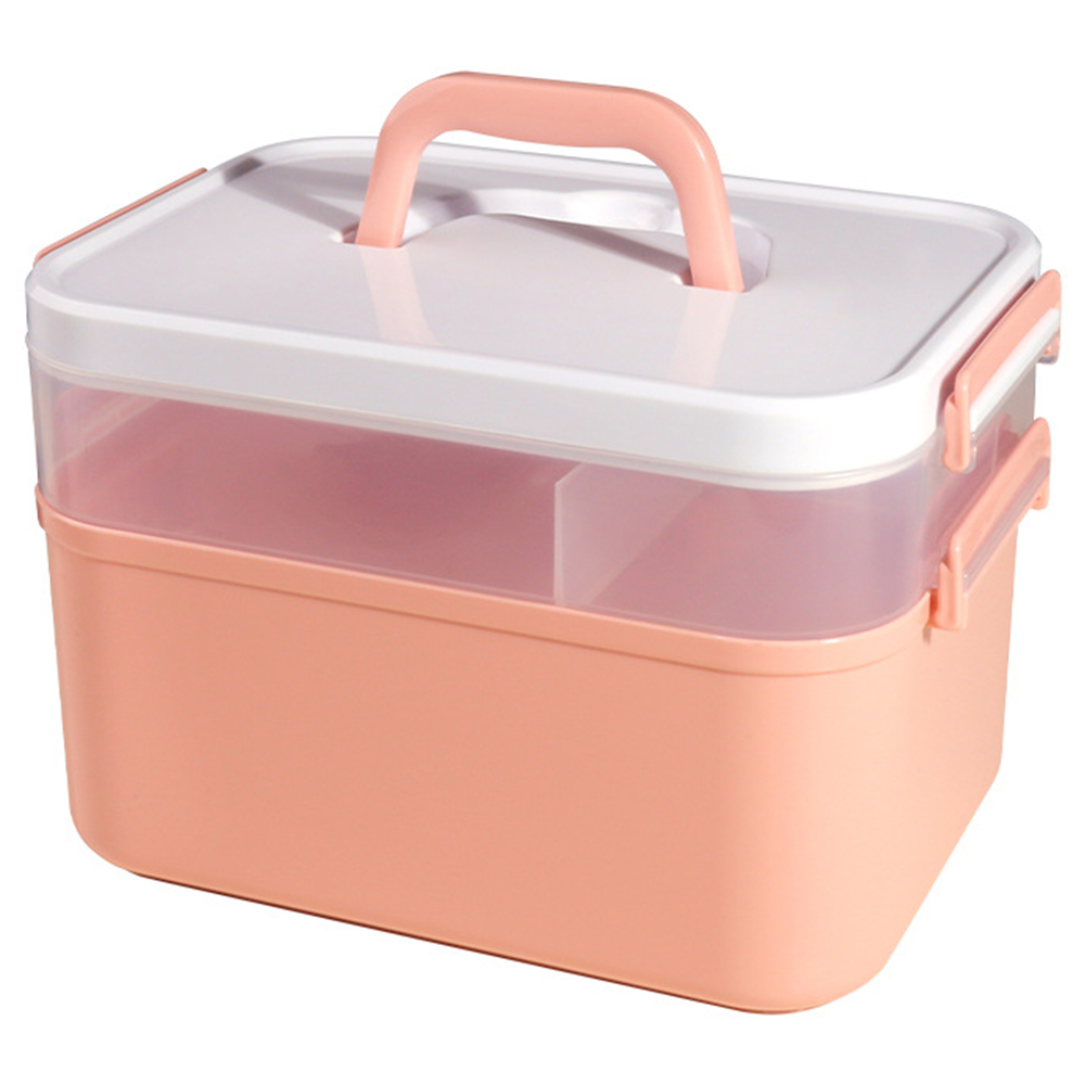 Boîte de rangement de bureau à main, étui à outils de manucure, conteneur en plastique, ciseaux, évaluation, bijoux, vernis à ongles, stylo,