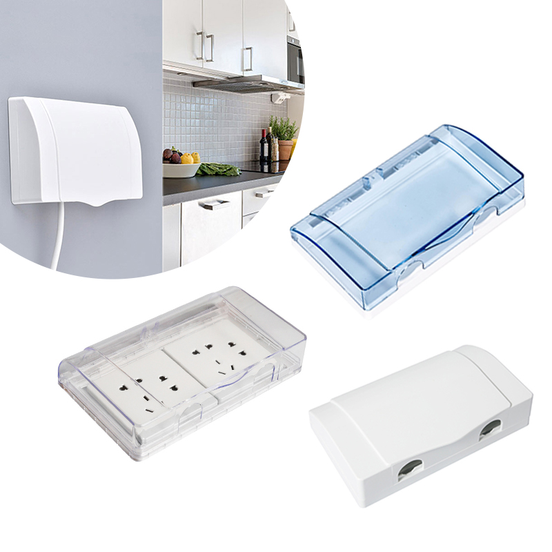 Boîtier de protection étanche à Double prise, protection de prise électrique, couvercle de sécurité pour enfant, boîte étanche pour salle de bain, outil quotidien 86