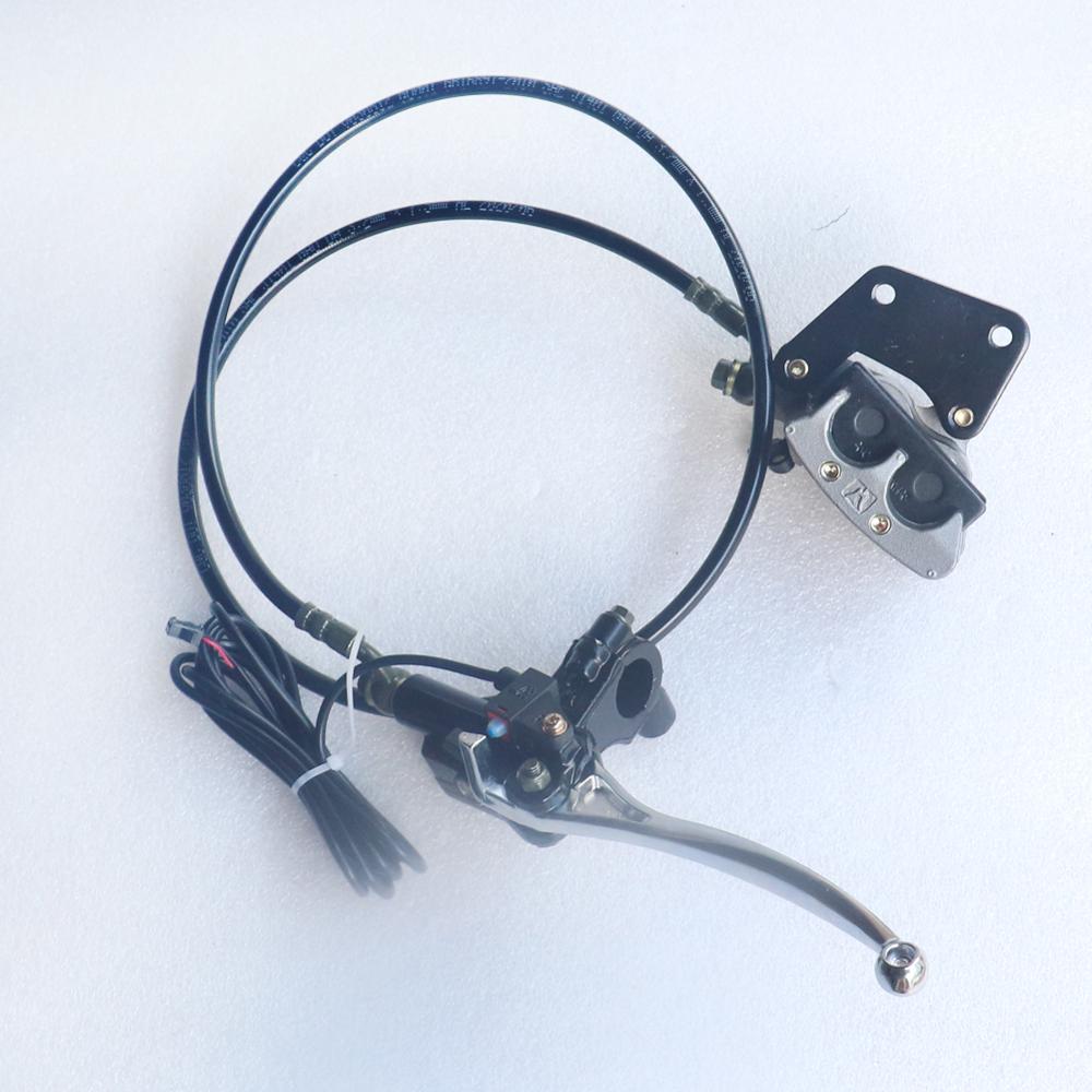 Motorcycle Hydraulic Front Disc Brake Master Cylinder Caliper System & Pads For 110cc 125cc Quad Dirt Bike ATV