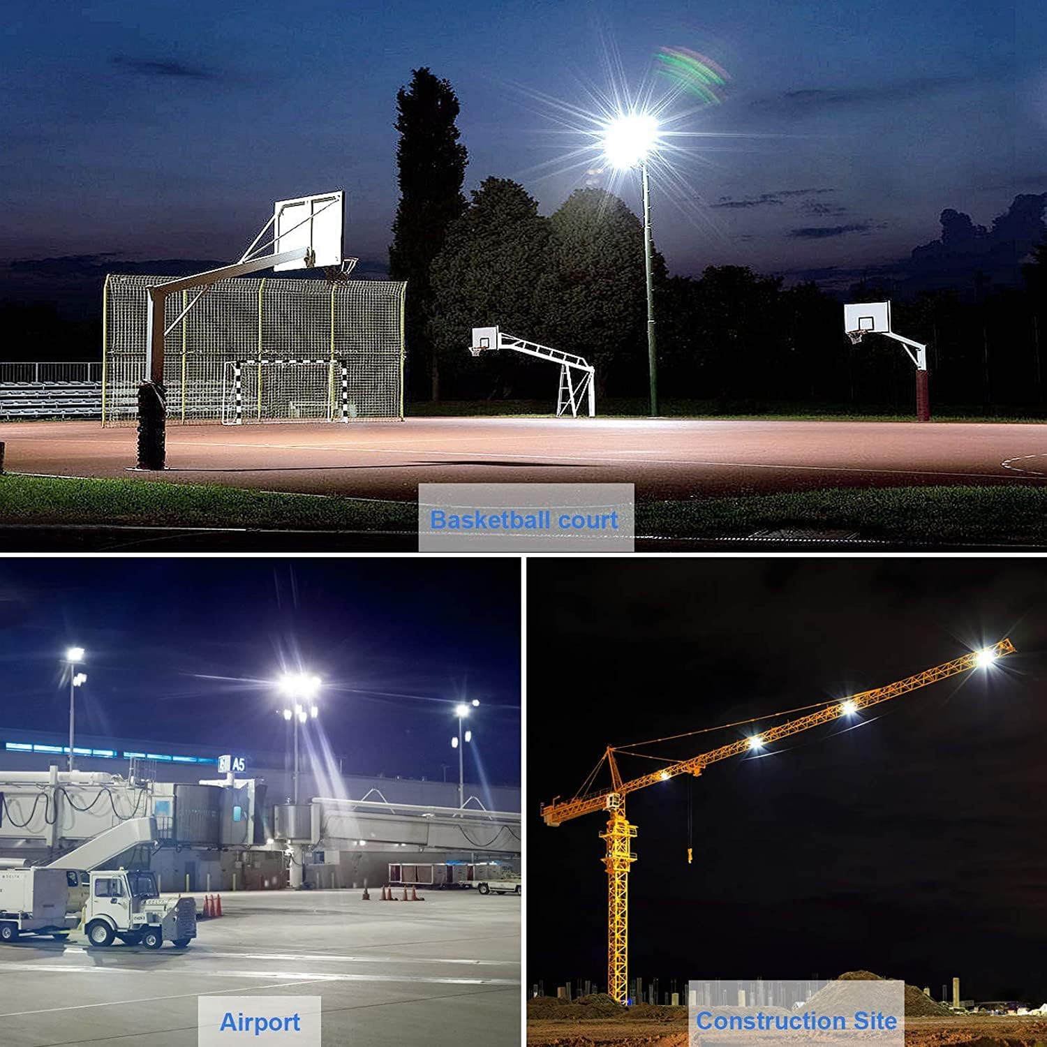Led Flood Light IP66 Waterproof 100W 200W Outdoor Floodlight Spotlight LED Reflector Street Lamp Wall Flood Lights
