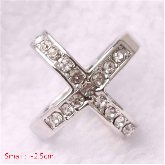 Cross Broches X Vorm Sjaal Gesp Kristallen Broches Voor Vrouwen Holle Sjaals Gesp Broche Sieraden Kleding Accessoires: Rose Goud Kleur