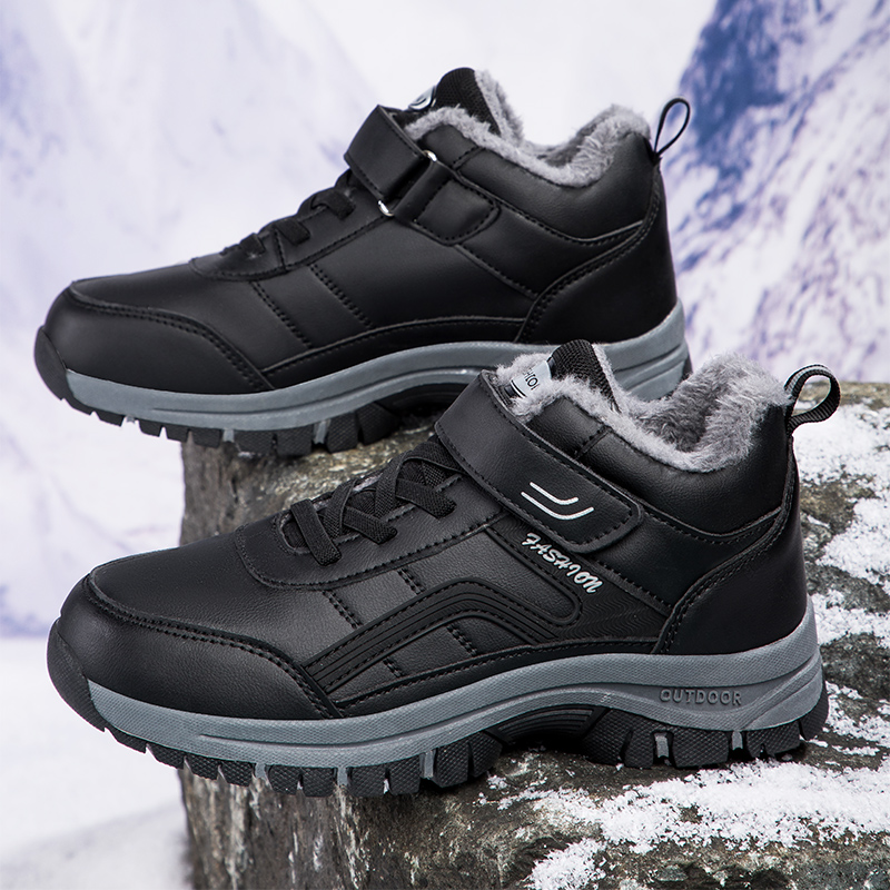 Herbst Winter Frauen Leder draussen Stiefeletten Wanderschuhe Wandern Berg Turnschuhe Verfolgung Treking Plüsch warm