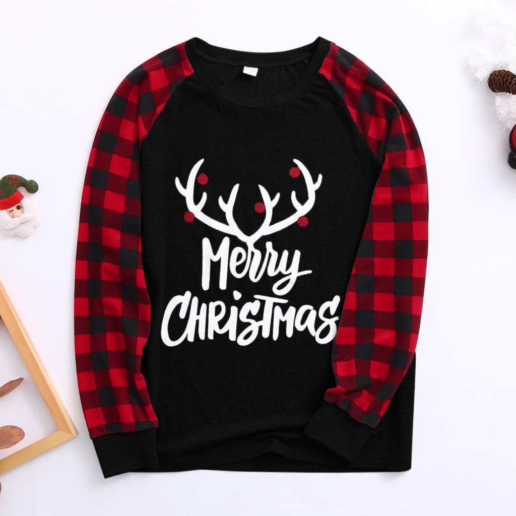 Christmas Man Sleepwear Set Daddy Print Tops And Pants Xmas Family Clothes Lattice Print Pajamas Sets Homewear Пижамы #T2G