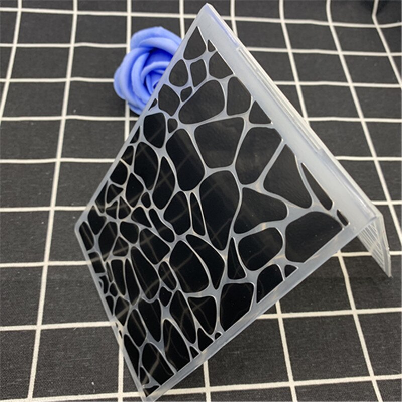 Cobblestone pattern transparent folding embossing board DIY handmade album card background embossing mold