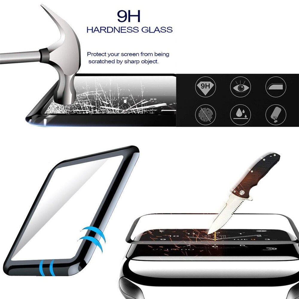 3D Gehard Glas Protector Voor Apple Horloge Se Serie 6 5 4 3 2 Bubble Gratis Anti-Kras Screen film Voor Iwatch 40/44Mm 38/42Mm