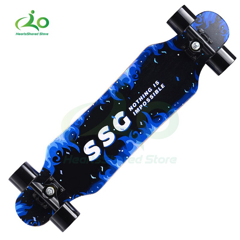 31-zoll Mini Skateboard Longboard Komplette Skateboard Cruiser Lage der Kreuzfahrt Geeignet für Jugendliche oder Erwachsene Anfänger: Mini Blue Fire
