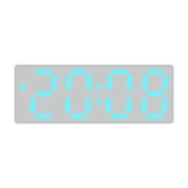 Acryl // Spiegel digitaler Wecker Sprach steuerung bunte Schrift Nacht modus Tisch uhr Schlummer 12/24h elektronische LED-Uhren: Lila