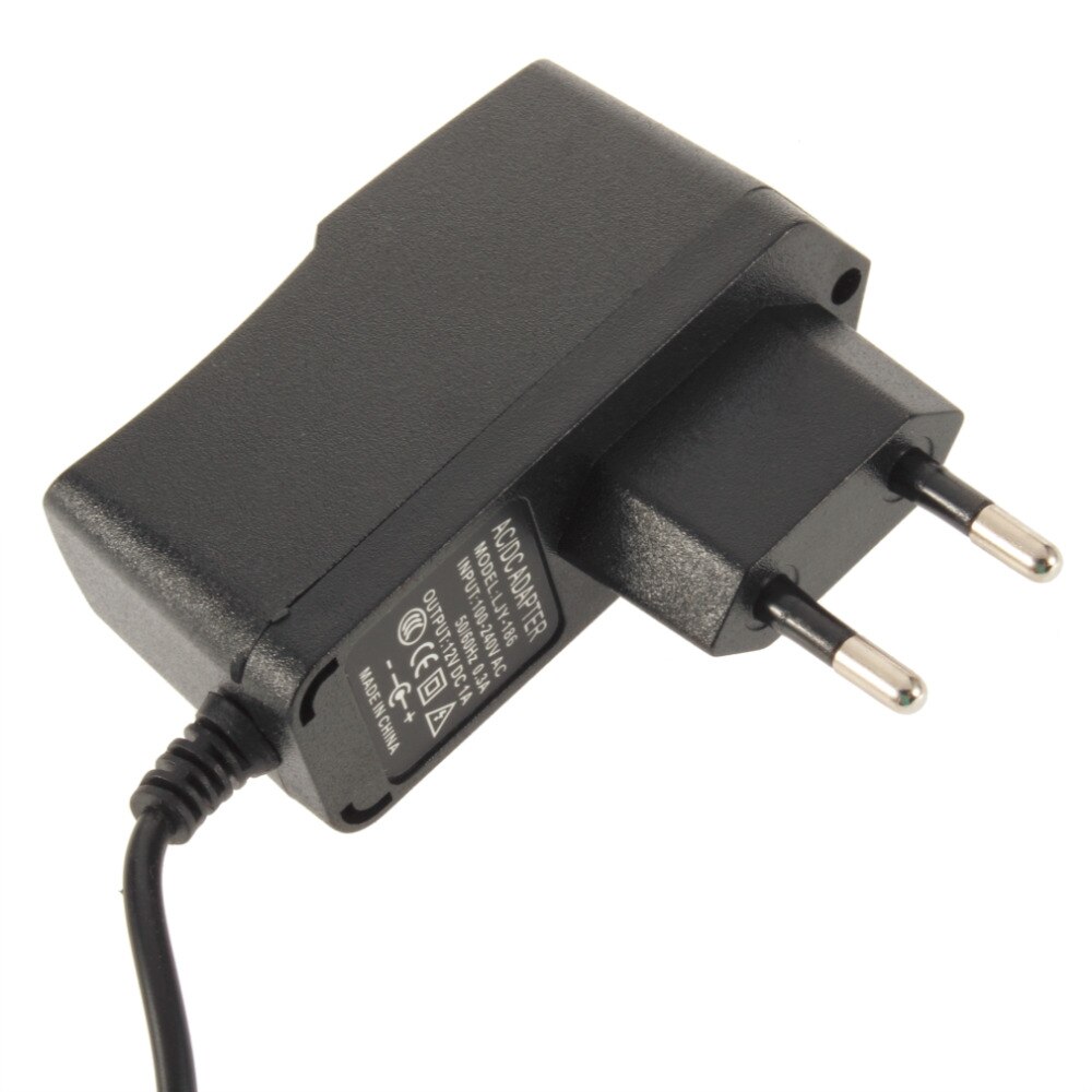 universell  dc 12v 1a ac 100-240v omformer strømadapter lader strømforsyning eu støpsel bærbar reiselader