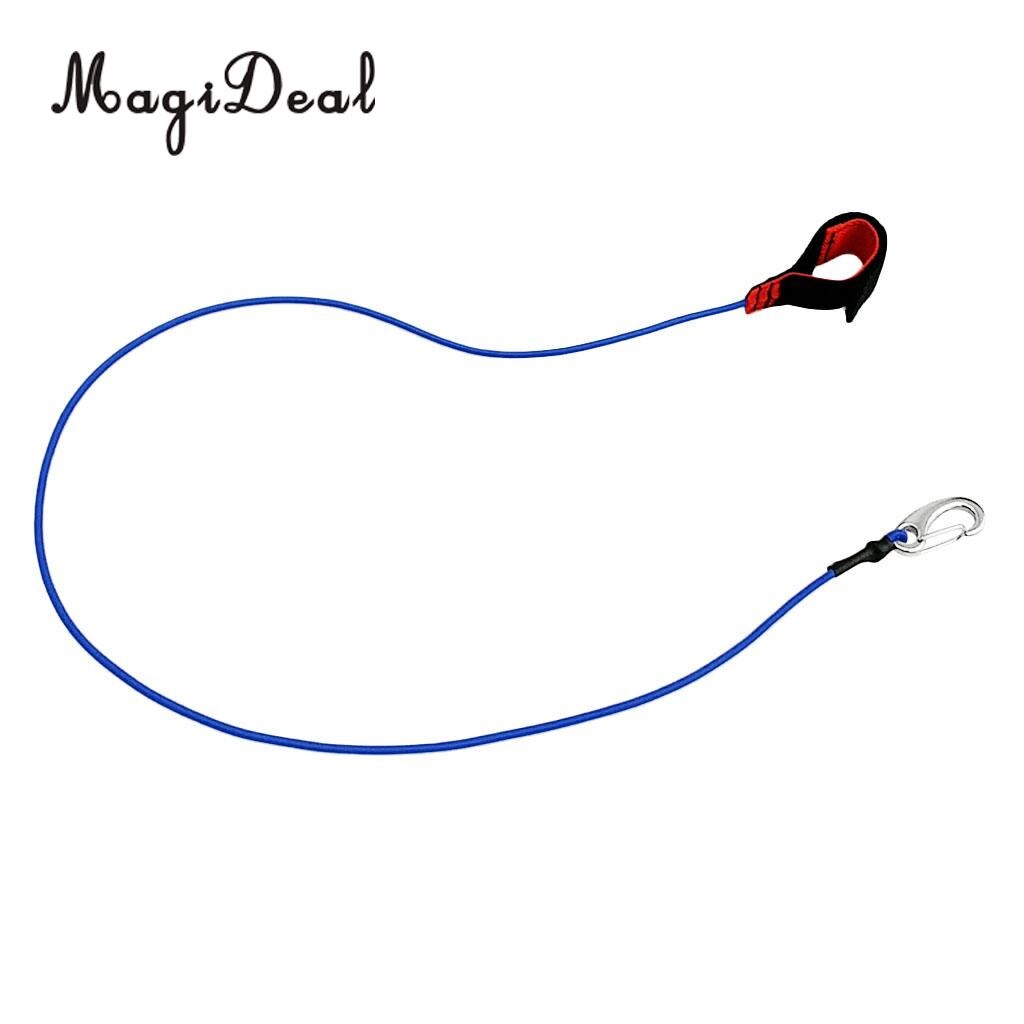 Canne à pêche élastique universelle, robuste, extensible, pour Kayak, canoë, laisse, corde de sécurité et mousqueton, accessoires d&#39;équipement: Blue
