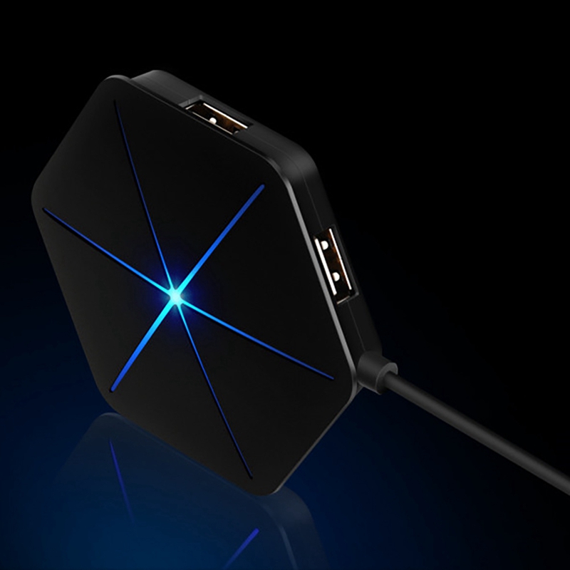 6-Port USB2.0 rozgałęźnik Centrum kolor światła ładowania rozdzielacz z TF czytnik kart SD robić wielu urządzeń ambona laptopy