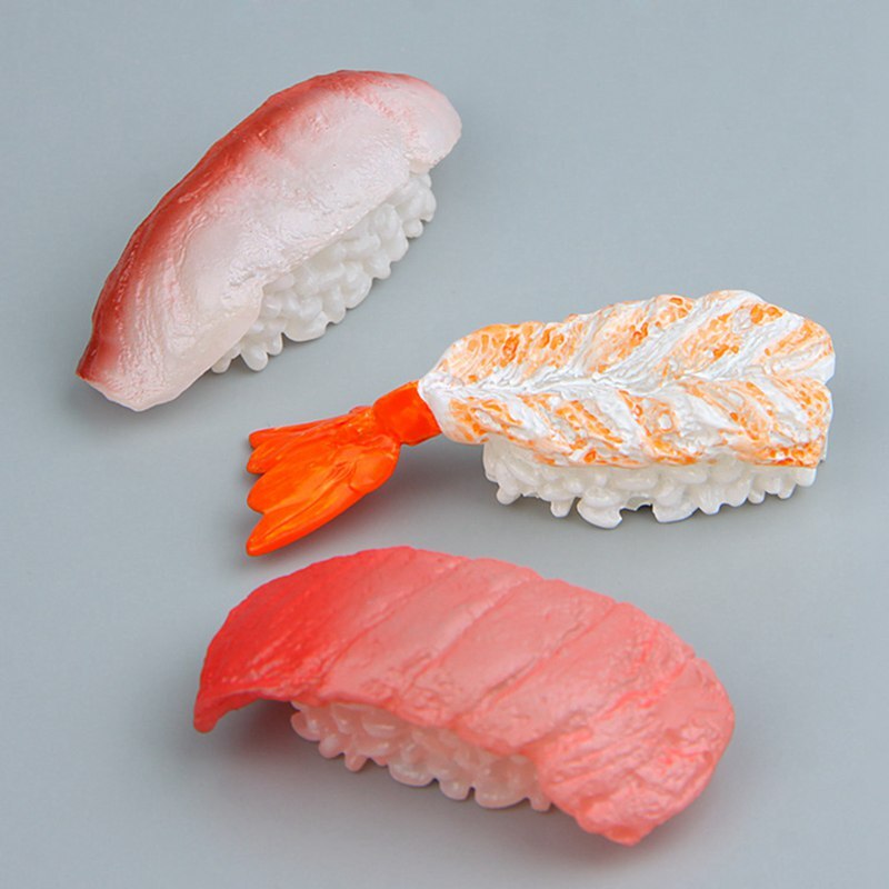 Simulation Sushi Fridge Magnets Refrigerator Stickers Japanese Cartoon Stereo Food Magnetic Stickers Refrigerator Decoration