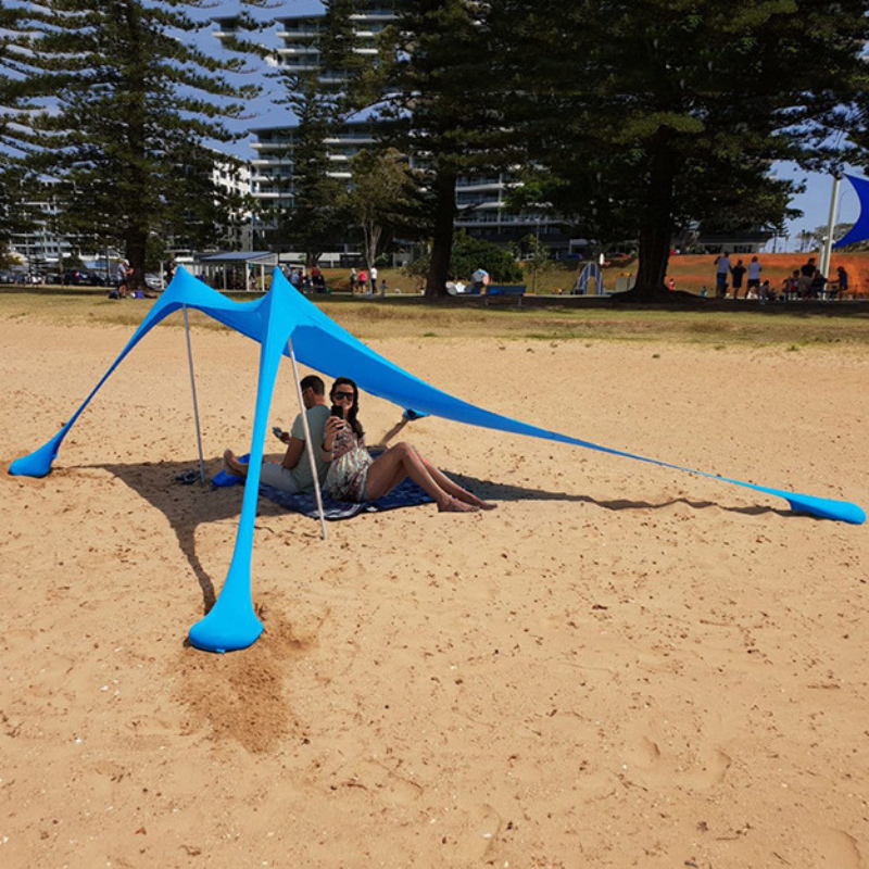 Outdoor Strand Zelt Sonnenschutz Camping Shades Zelte Winddicht Einteilige Strand Baldachin Zelte UPF50 + Tragbare Familie Zelt