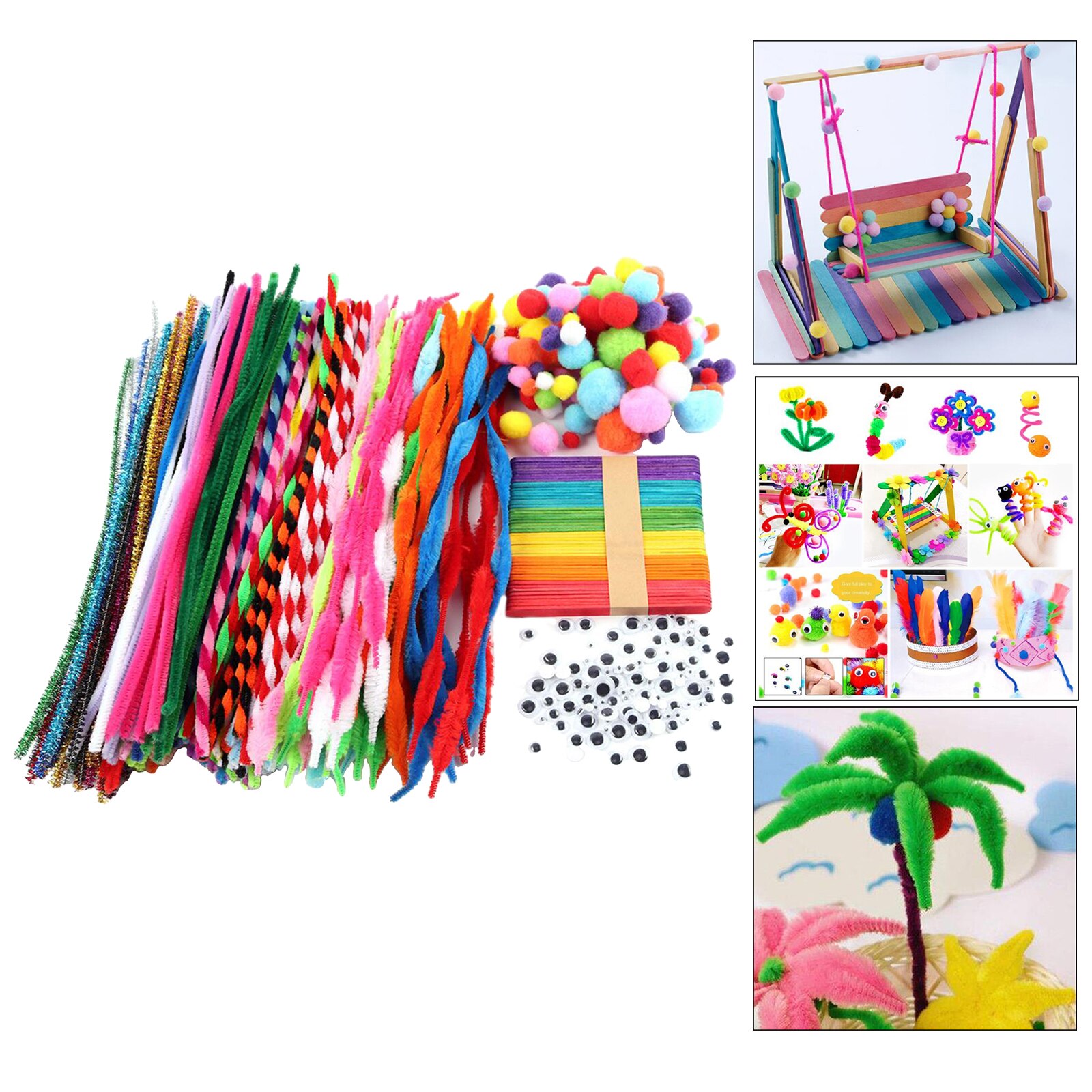 Kid's Arts and Crafts Supplies - Assorted Crafting Art Supply Set for Age 3-10 - All in One DIY Arts Set