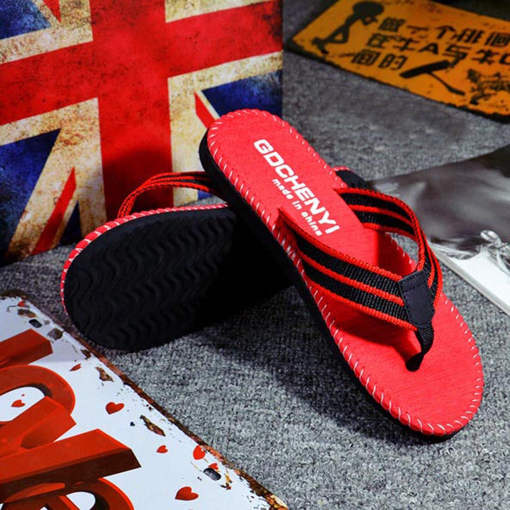 Mænd sommer stribe flip flops sko sandaler mandlige hjemmesko flip-flops hjemme afslappede hjemmesko herre sko chaussures femme  fn60