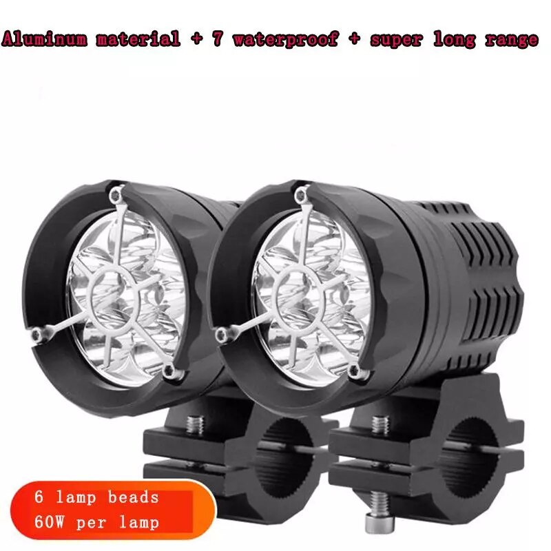 2pcs/1pc 3inch 12v 24v 7500k Waterproof Round Led Night Bar Lights Portable Spotlights Motorcycle Offroad Truck Driving Car Boat