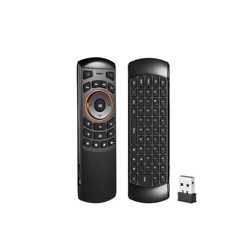 Mini 2.4GHz Wireless QWERTY Keyboard Air Mouse Handheld Remote Control 6 Gxes Gyroscope for Mini PC TV Box: Standard edition