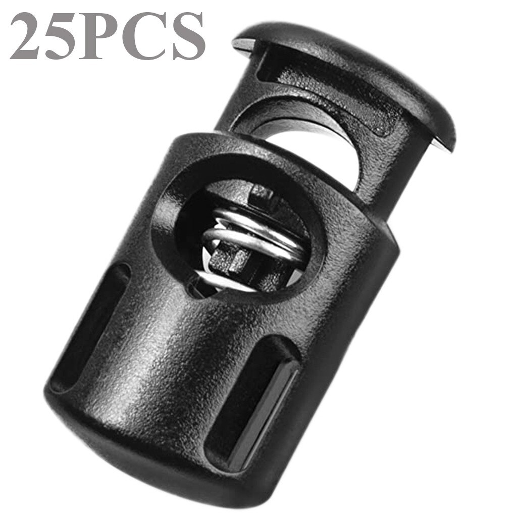 100pcs Round Cord Locks Sliding Spring Clasp Stop Toggle Stopper Round Ball Shape Luggage Lanyard Stopper String Cord Lock #35: F