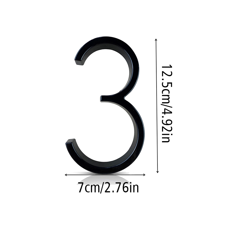 Placa de puerta con números negros, señales de números de aleación para dirección de carretera, placa de puerta minimalista moderna para letrero de dígitos de Hotel y edificio: Azul cielo
