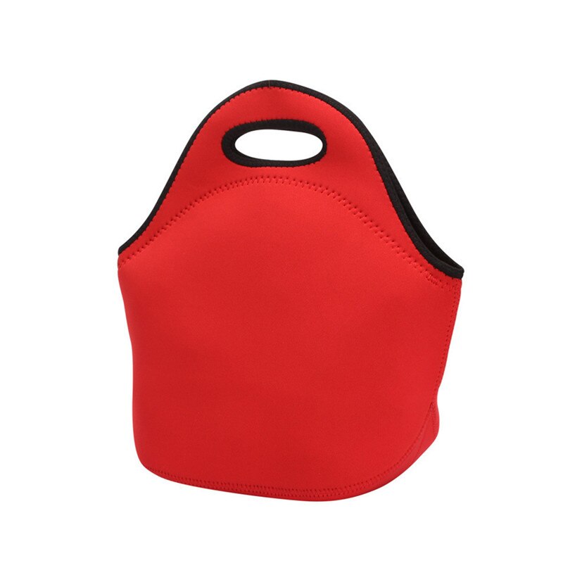 Gsenmo neopren termisk madpose vandtæt mad lille drik bento boks opbevaringstaske: Rød