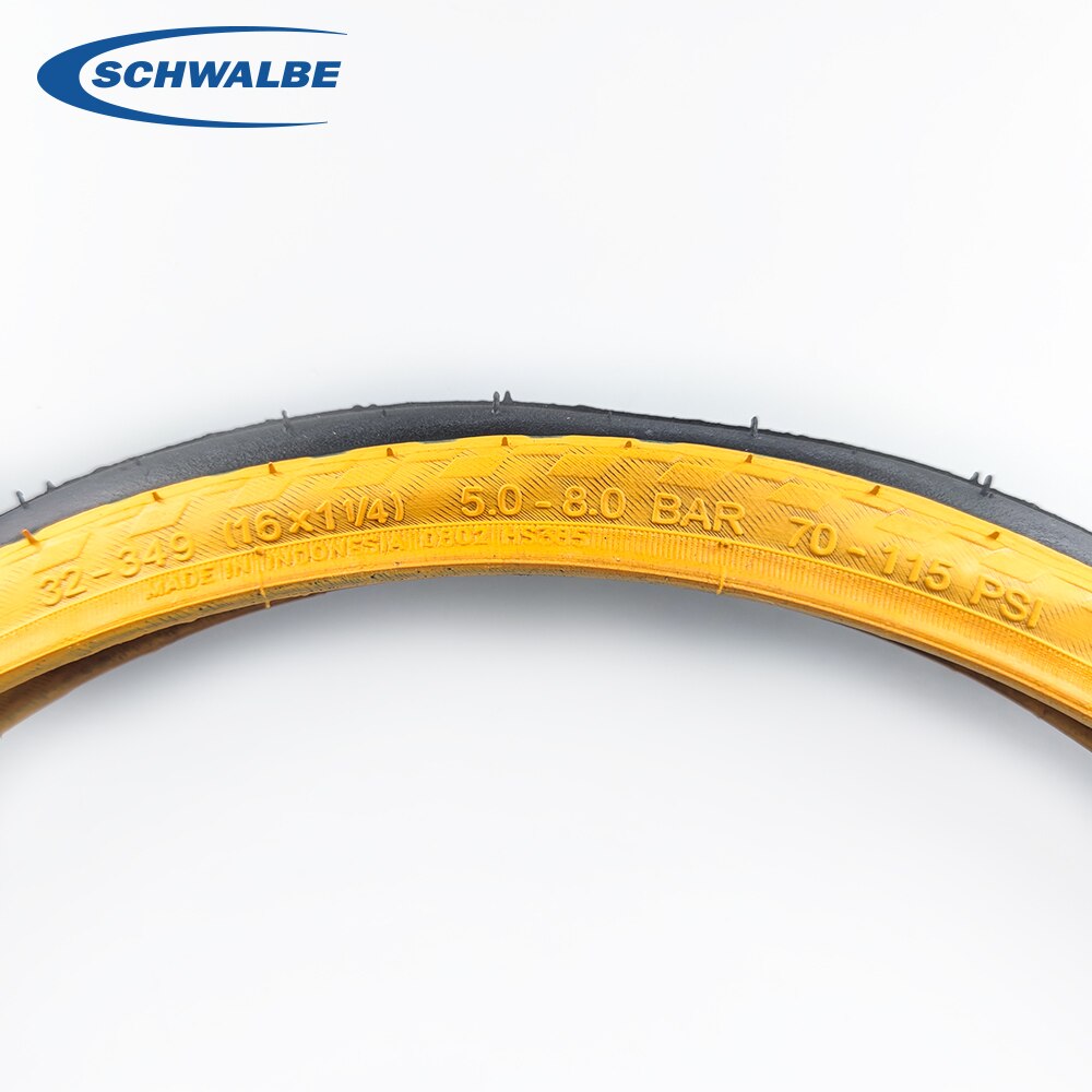 Neumáticos plegables Schwalbe KOJAK Marathon Racer ONE, 32-349, 16 pulgadas, 16x1, 1/3, ultraligeros, color amarillo, 35-349