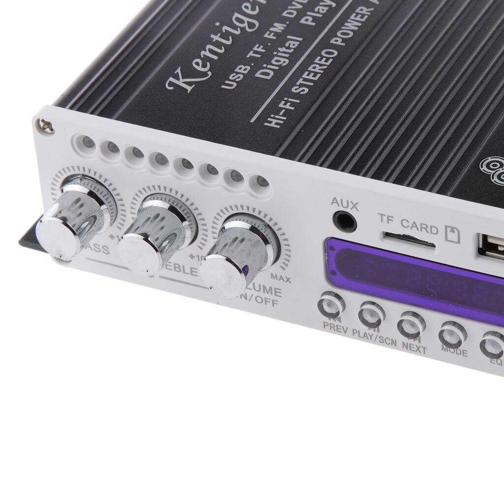 Amplificateur stéréo de voiture, Bluetooth HY-V10, 200W 2CH Booster TF FM MP3 USB