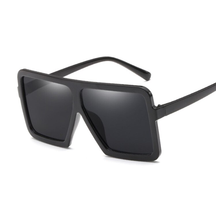 Vierkante zonnebril dames luxe man/vrouw zwarte zonnebril man vrouw klassiek vintage buiten oculos de sol: Zwartgrijs