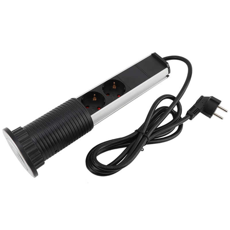 1 3/4 Power Port Pull Up Socket Electrical Up Power Socket Table Desktop Socket Lifting Electrical Power Outlet EU Plug