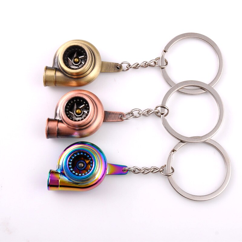 mini turbosprężarka turbosprężarka brelok samochodowy fajny spinning turbina breloczek robić kluczy brelok projekt stylowy brelok akcesoria robić wnętrza samochodu