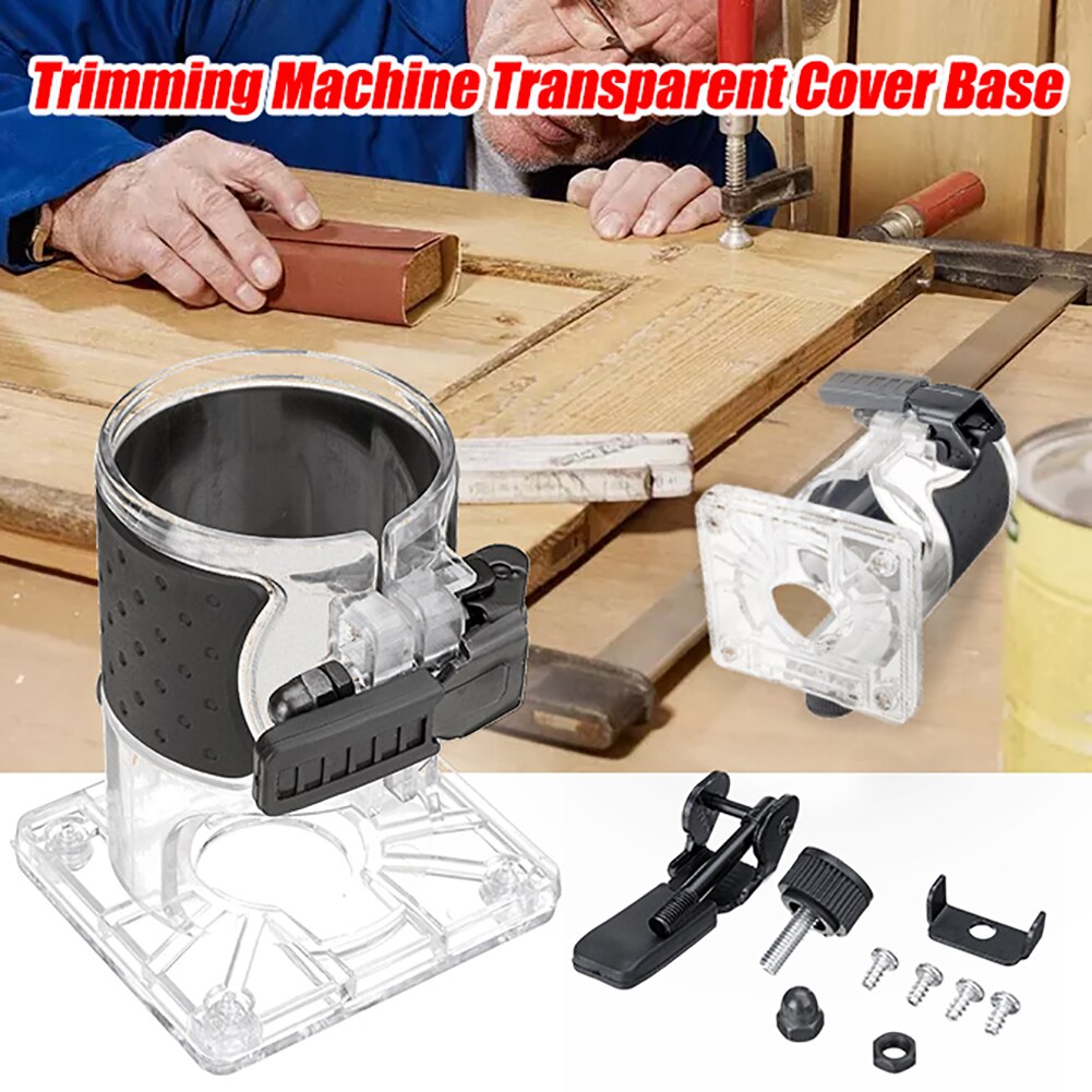 Trimmer Base Balance Board Woodworking Edge Cutter Transparent Cover Stand Electric Trimmer Machine Supplies