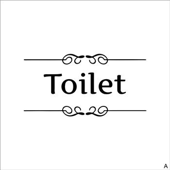 Product] Tekst Muurstickers Wc Badkamer Deur Vinyl Klassieke Zwart Wit Decorationl Art Stickers: 3115-A
