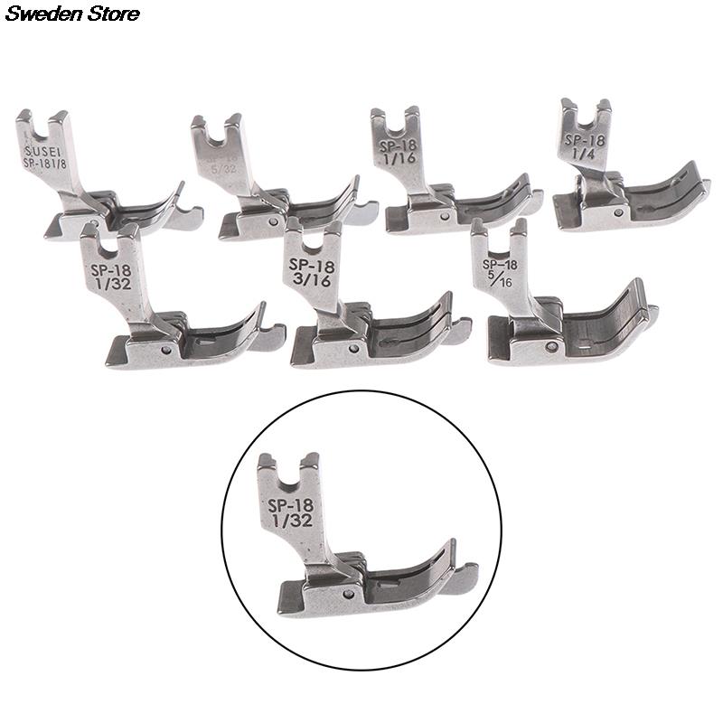 1PC 1/4 1/8 3/8 1/16 3/16 5/16 1/32 Metal Presser Foot SP-18 Industrial Sewing Machine Flat Car Moving Edge Single Needle Flat
