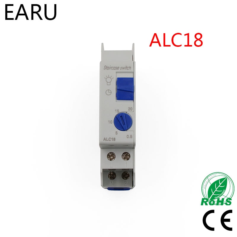 Din rail Staircase Lighting Timer Switch timer relay 220VAC 16A used for corridor lighting ALC18