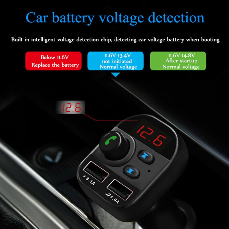 805E coche Mp3 Bluetooth 5,0 Fm Tarjeta de reproductor Fm Bluetooth cargador de coche Bluetooth Mp3 Kit de manos libres de coche