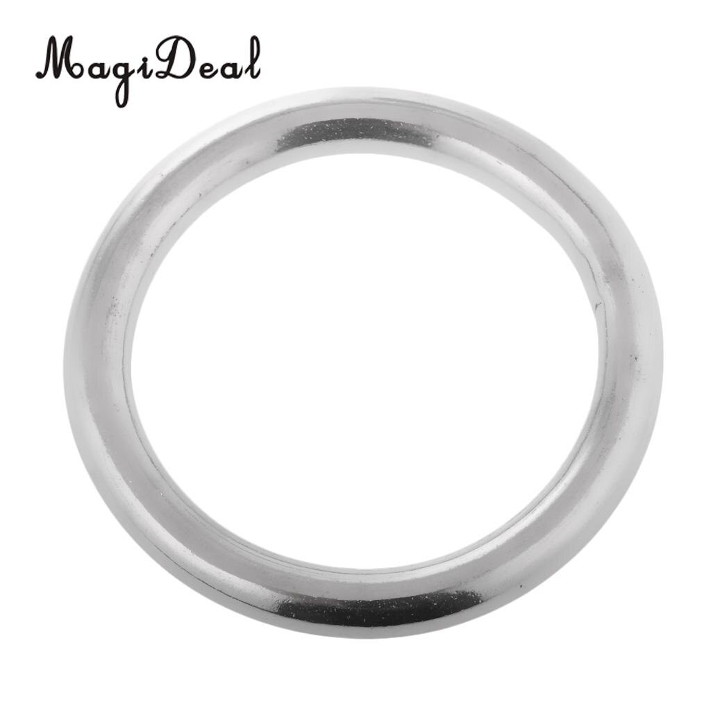 MagiDeal, 1 ud. De bote marítimo de acero inoxidable 304 pulido, anillo redondo liso soldado, herramienta para buceo marino, suministro de equipaje y bolsas: 8 x 70mm