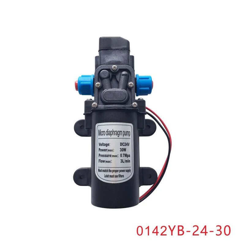 30w dc 12v 24v landbrukshus mikro elektrisk membranpumpe mini selvsugende sugevannpumpe sprøyte bilvask 12 24 v: 0142yb-24-30