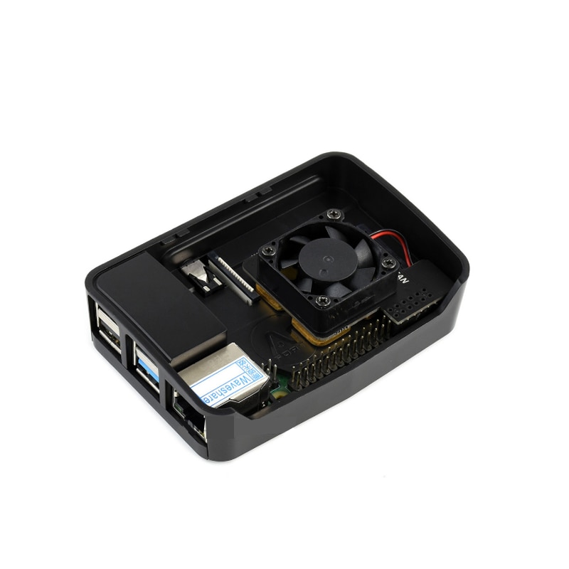 Raspberry Pi 4 Model B Black Poly+ Case With Dedicated MINI Cooling Fan