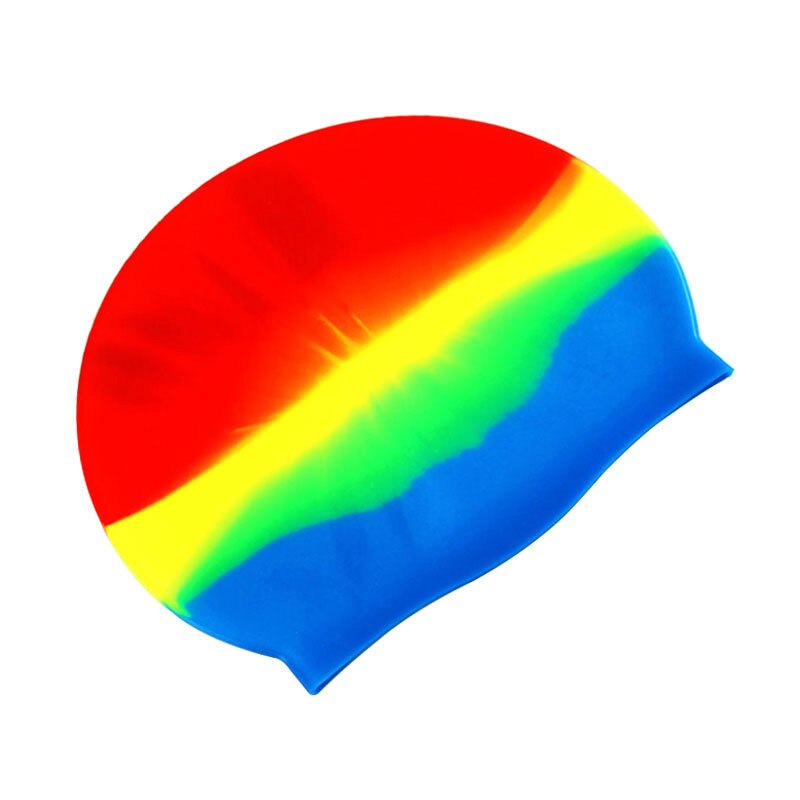 Nowy projekt dorosłych wodoodporne czepki kąpielowe silikonowe czepek pływacki mężczyzna kobiet duże rozmiary cukierkowe kolory czepek kąpielowy nosić kapelusz