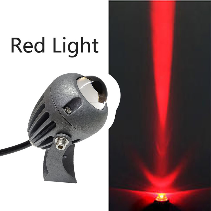 Outdoor LED Wall spotlight 9W 12W 220V Landscape Lighting Green Red Blue Wall light IP66 Waterproof one beam lights: Yellow / Red