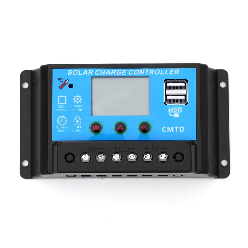 Solar- Regler 10A PWM LCD Anzeige 24V 12V Auto Solar- Tafel Ladung Solarkollektor Regler mit Dual USB ausgang