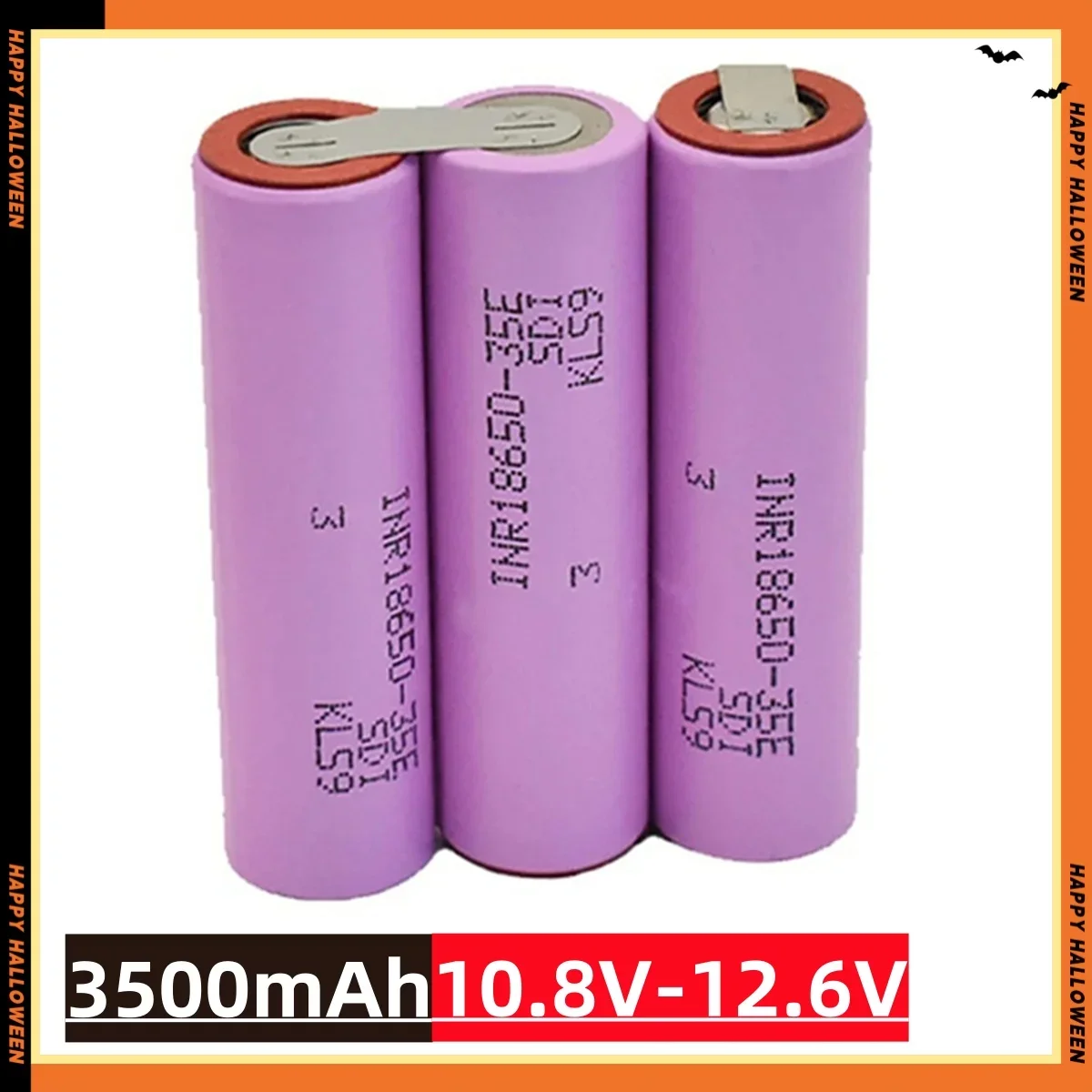 2S1P-6S2P 18650 35E 3500mAh 7000mAh 7.4V 12.6V 14.8V 18V 25.2V 29.6V pour Batteries de tournevis soudure 18650 batterie: Beige