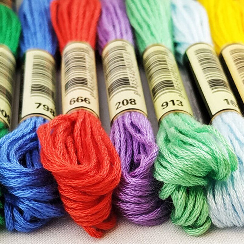 50pcs 8 Meters Embroidery DIY Silk line Cross Stitch Cotton Sewing Thread Floss Kit DIY Sewing Tools