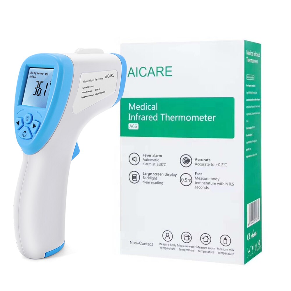 Infrarød pannetermometer digital termometer berøringsfri temperatur ℃ og ℉ omskiftbar høypresisjonsmåleenhet: Type 13