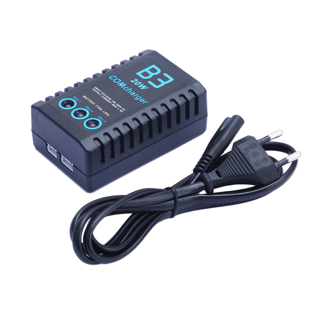 B3 20W 2 S-3 S LiPo Intelligente Batterij Compact Eenvoudig Balans Lader ABS Voor RC Helicopter Lipo battery Charger LiPo 2 S-3 S Lader