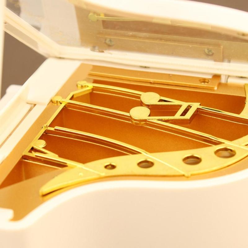 Mini piano model muziekdoos metalen antieke muziekdoos bruiloft huisdecoratie jaar muziekdoosjes