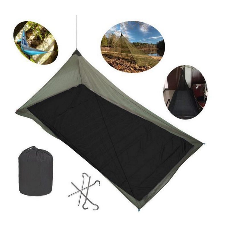 Sommar utomhus myggnät för vuxna och barn enda myggtält camping och resmugg för enkelsäng