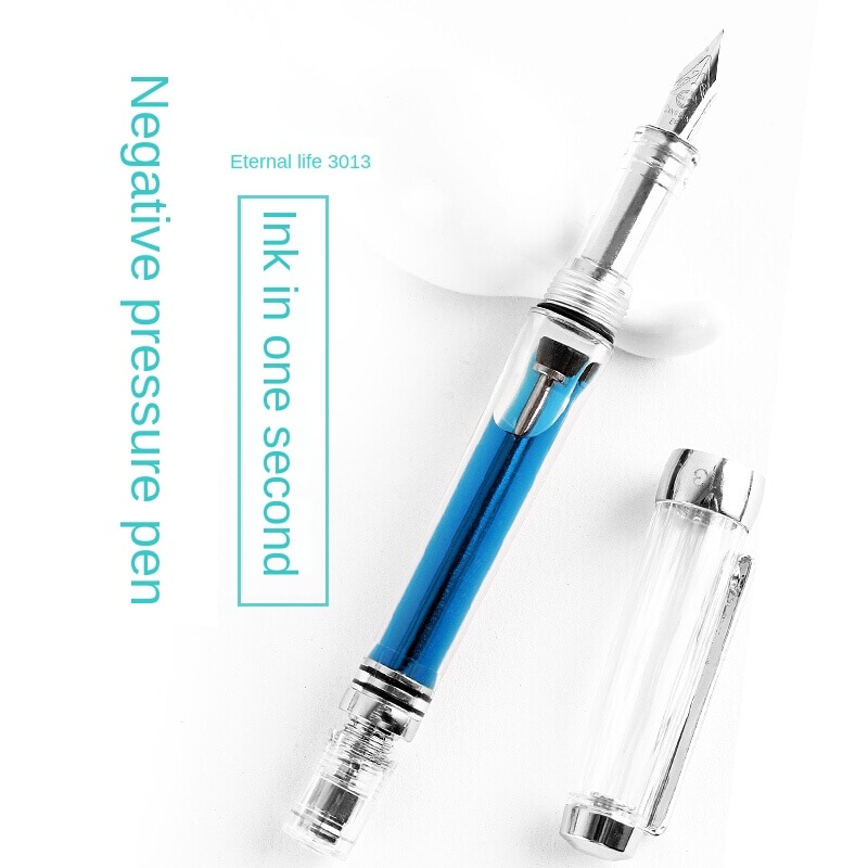 3013 Vacuum Fountain Pen Paili 013 Transparent EF/F Nib 0.38/0.5mm Ink Pen Business