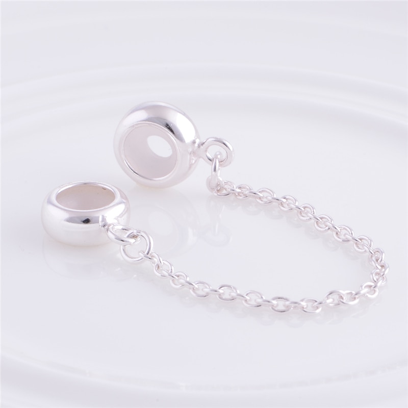 Stop sikkerhedskæde charme perler passer essens charms sølv 925 originale armbånd sterling perler til smykker gør kvinder diy